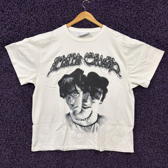 Billie Eilish Split Face Bad Guy Fall Collection T-Shirt XL - Picture 1 of 4